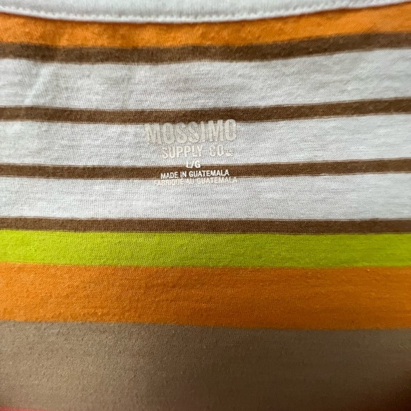Multi-color Striped Scoop neck Tee - Picture 2 of 3